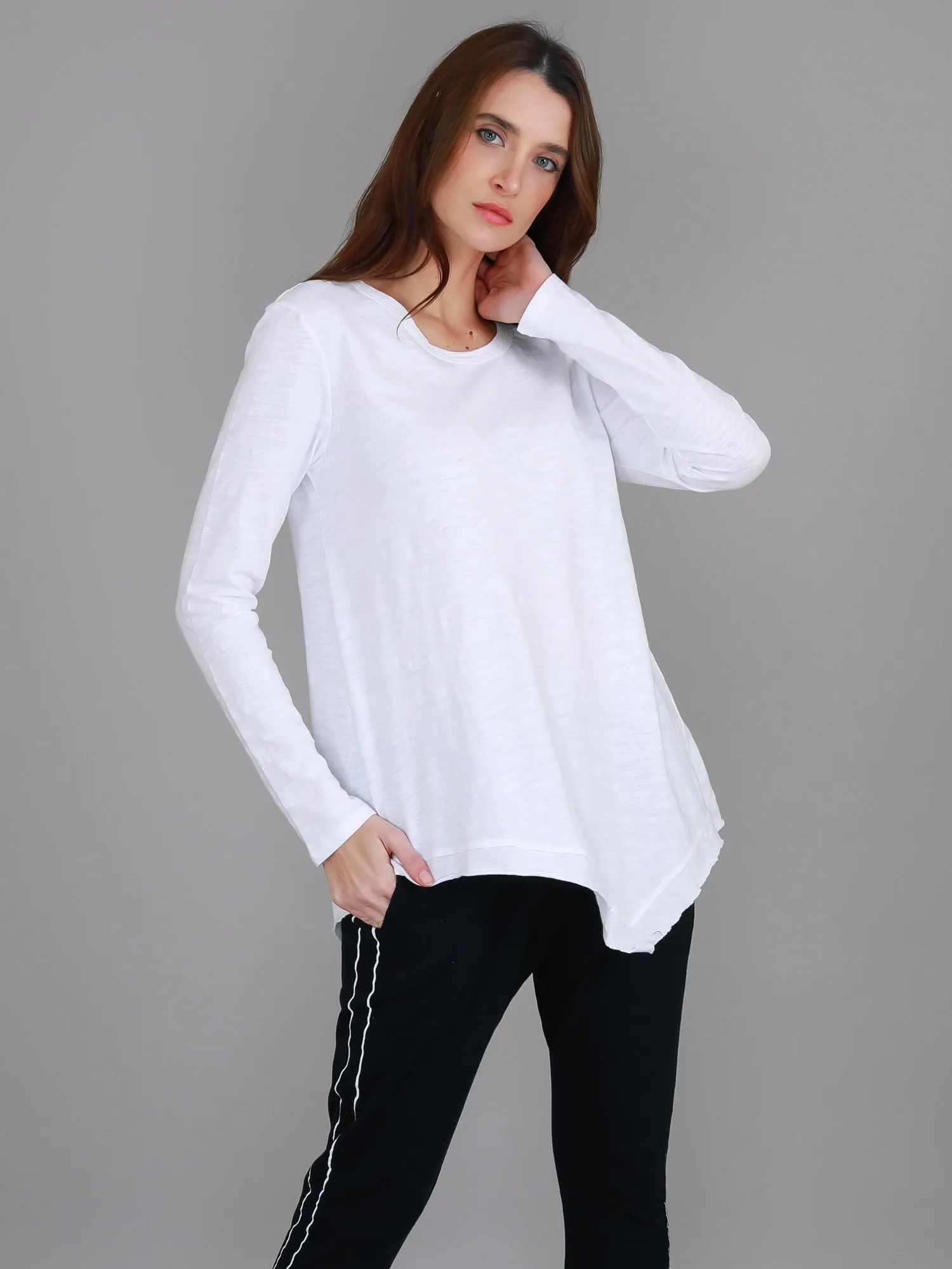 Adelaide Asymmetrical Hem T Shirt