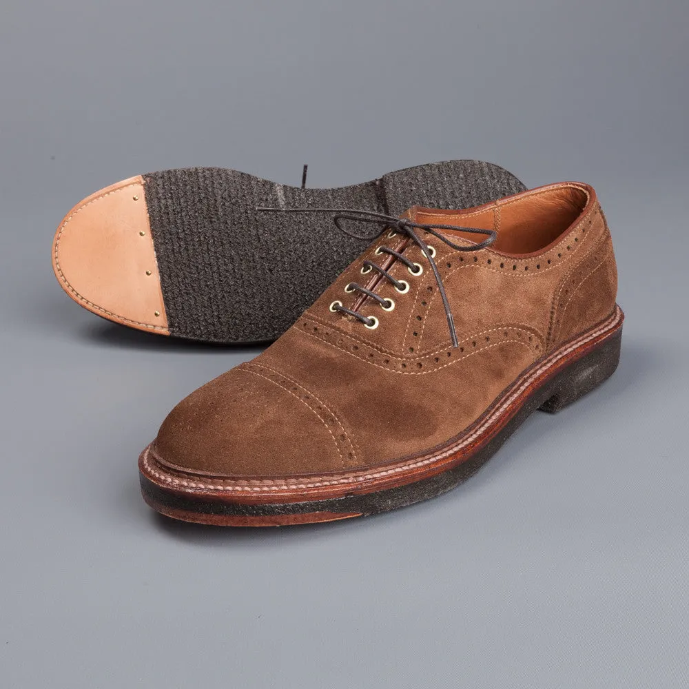 Alden x Frans Boone cap toe in snuff suede on crepe sole
