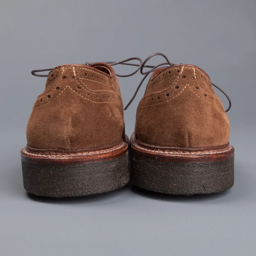 Alden x Frans Boone cap toe in snuff suede on crepe sole