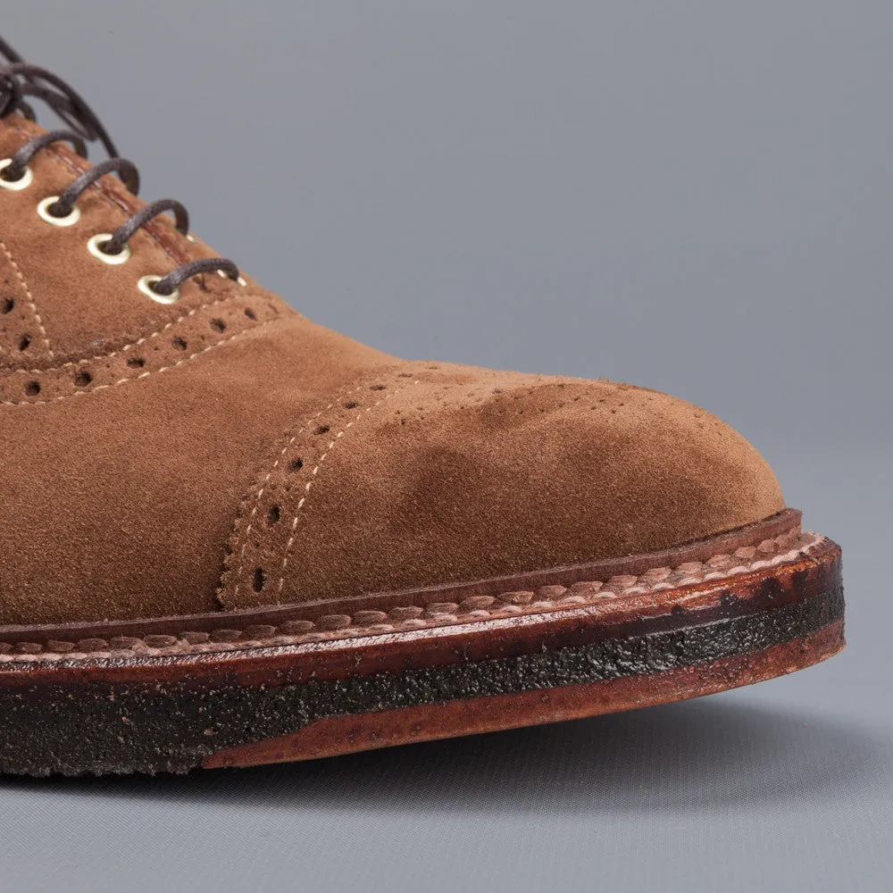 Alden x Frans Boone cap toe in snuff suede on crepe sole