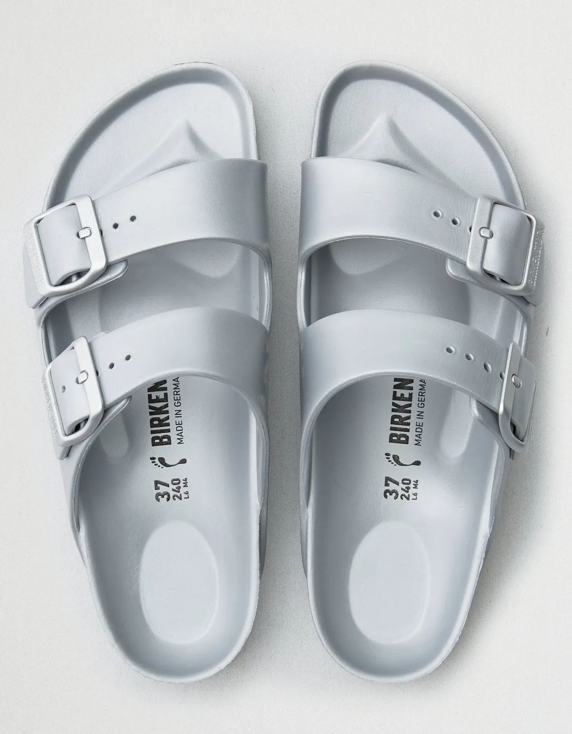 Birkenstock Arizona EVA Metallic Silver Narrow