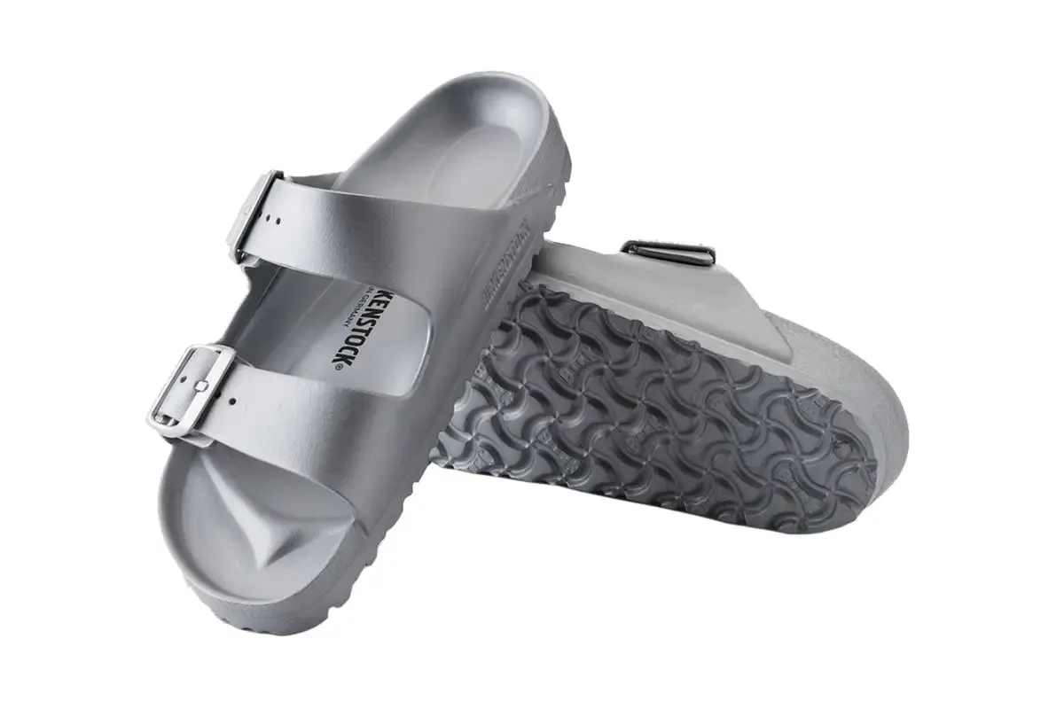 Birkenstock Arizona EVA Metallic Silver Narrow