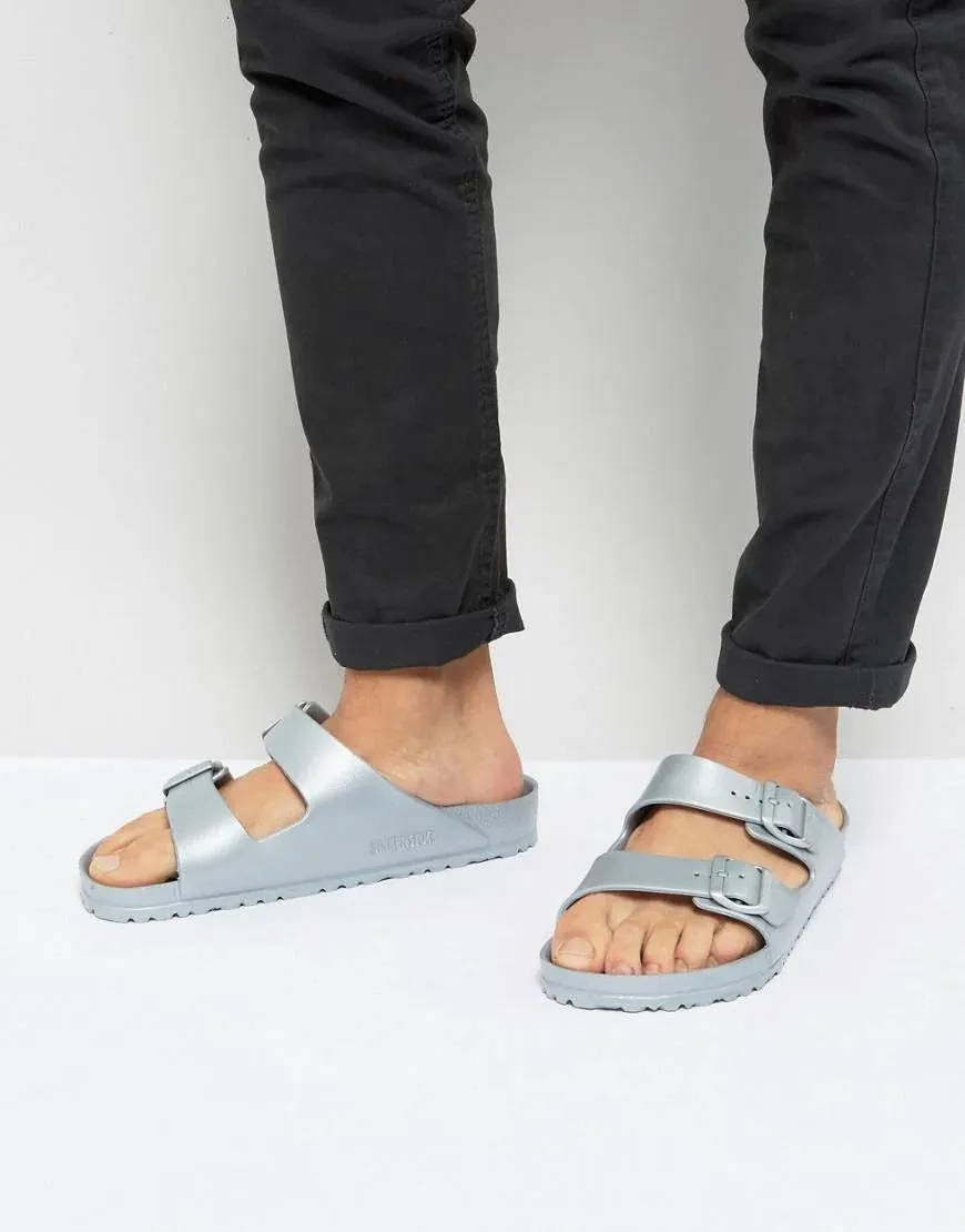 Birkenstock Arizona EVA Metallic Silver Narrow