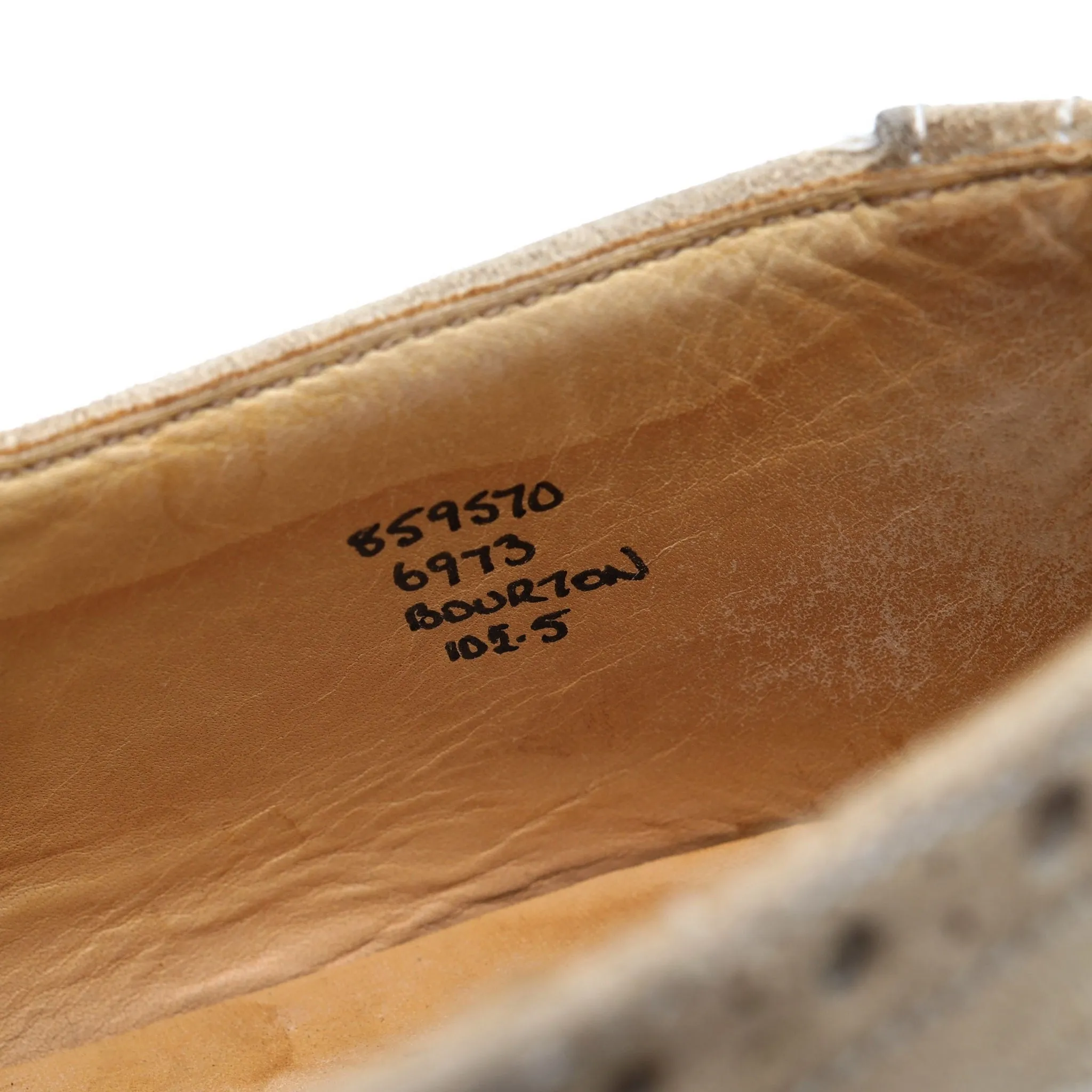 'Bourton' Beige Suede Derby Brogues UK 10.5