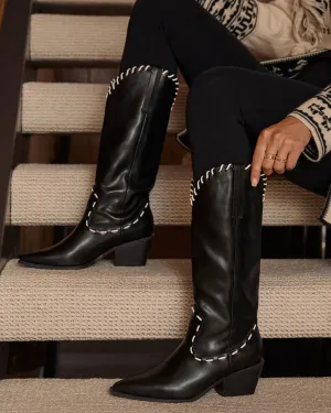 Brisk Walks Contrast Stitch Western Boots