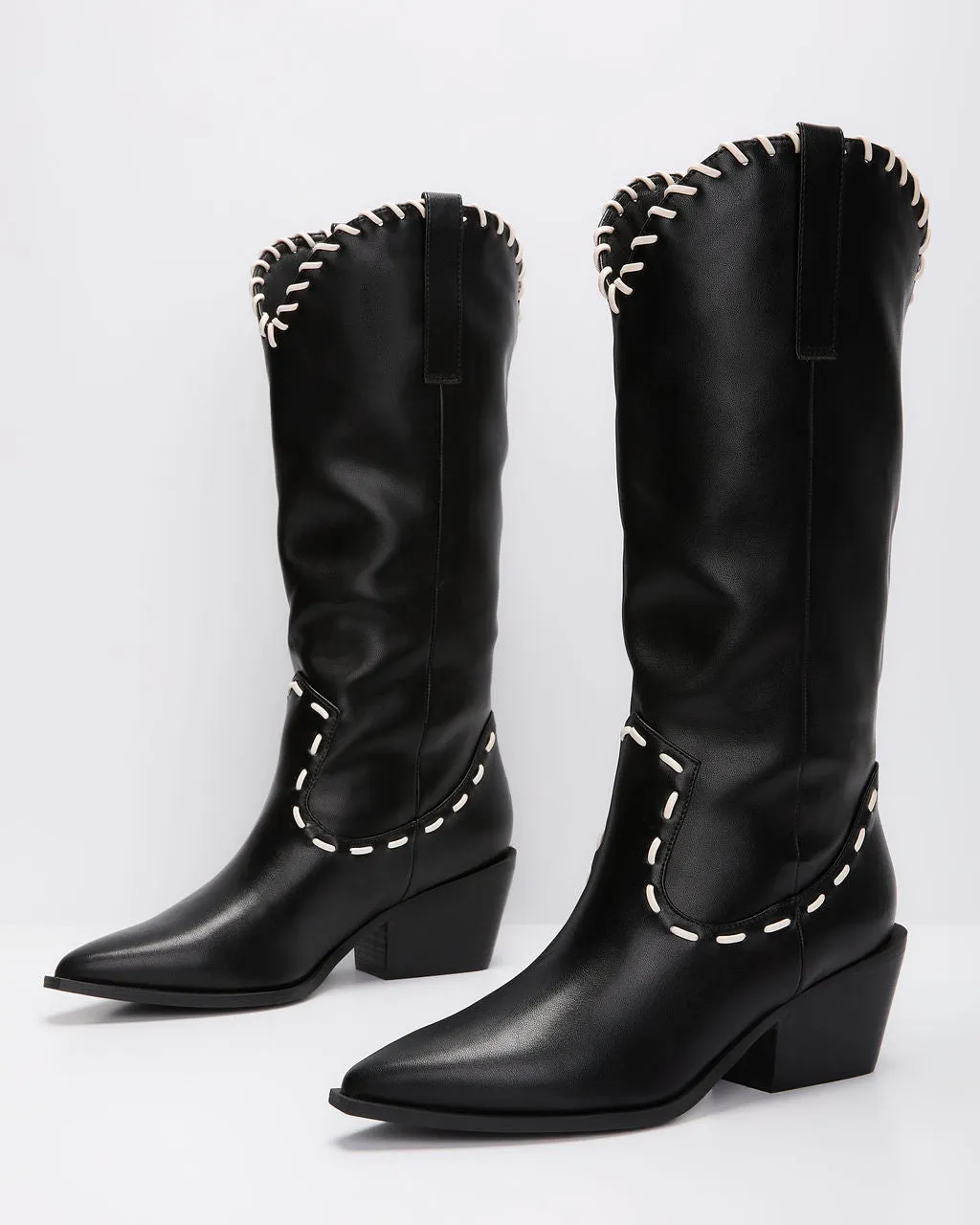 Brisk Walks Contrast Stitch Western Boots