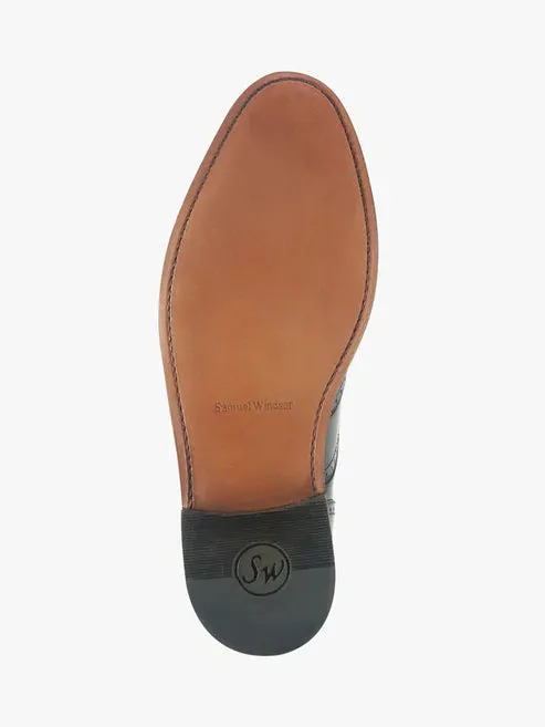 BV67 Samuel Windsor Cheltenham Brogue Black Shoe