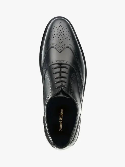 BV67 Samuel Windsor Cheltenham Brogue Black Shoe