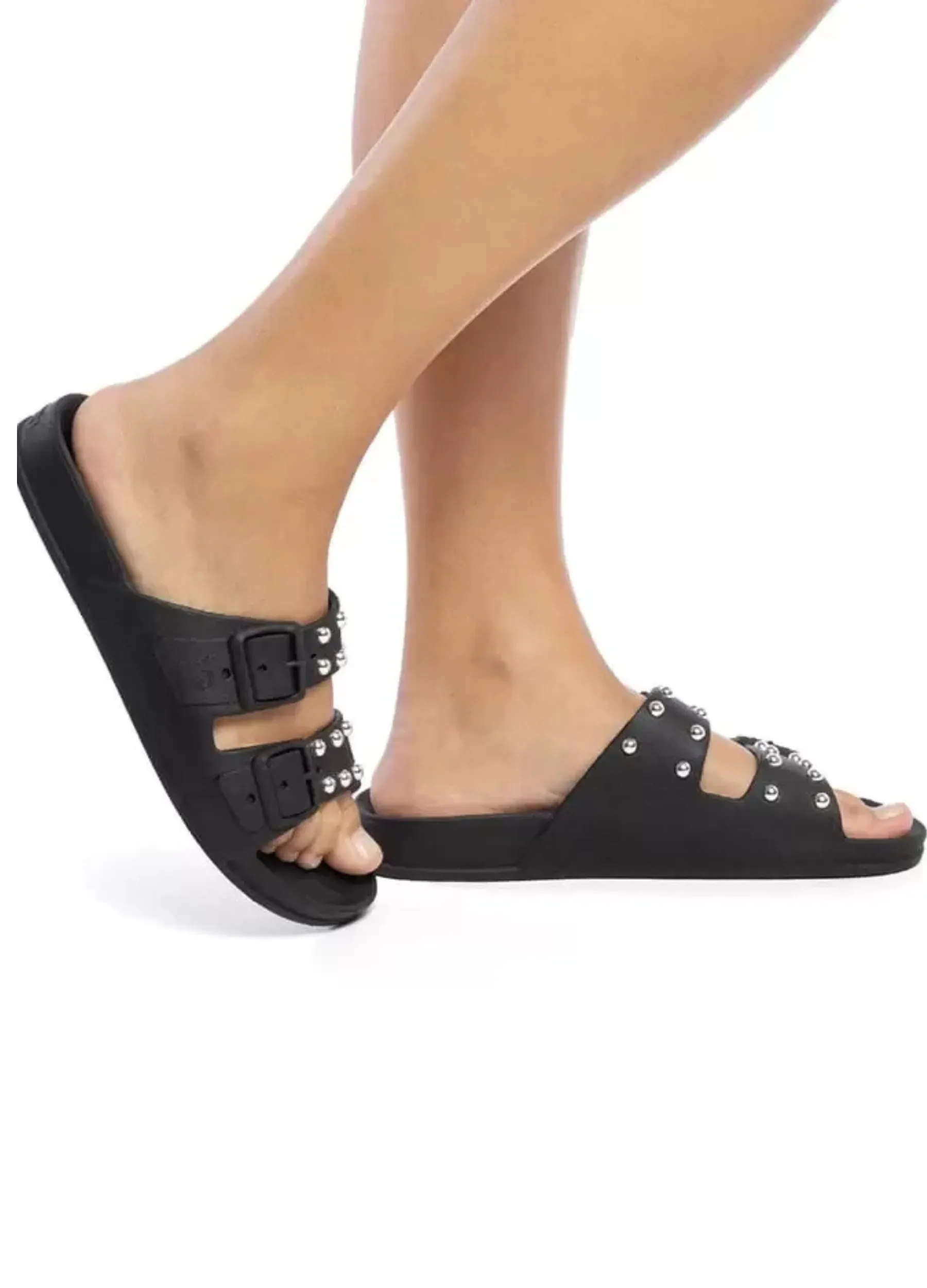 Cacatoes - Florianopolis Studded Sandal - Black