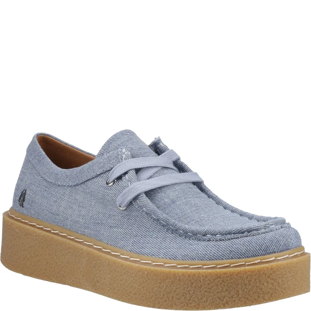 Denim Bridie Textile Moccasins