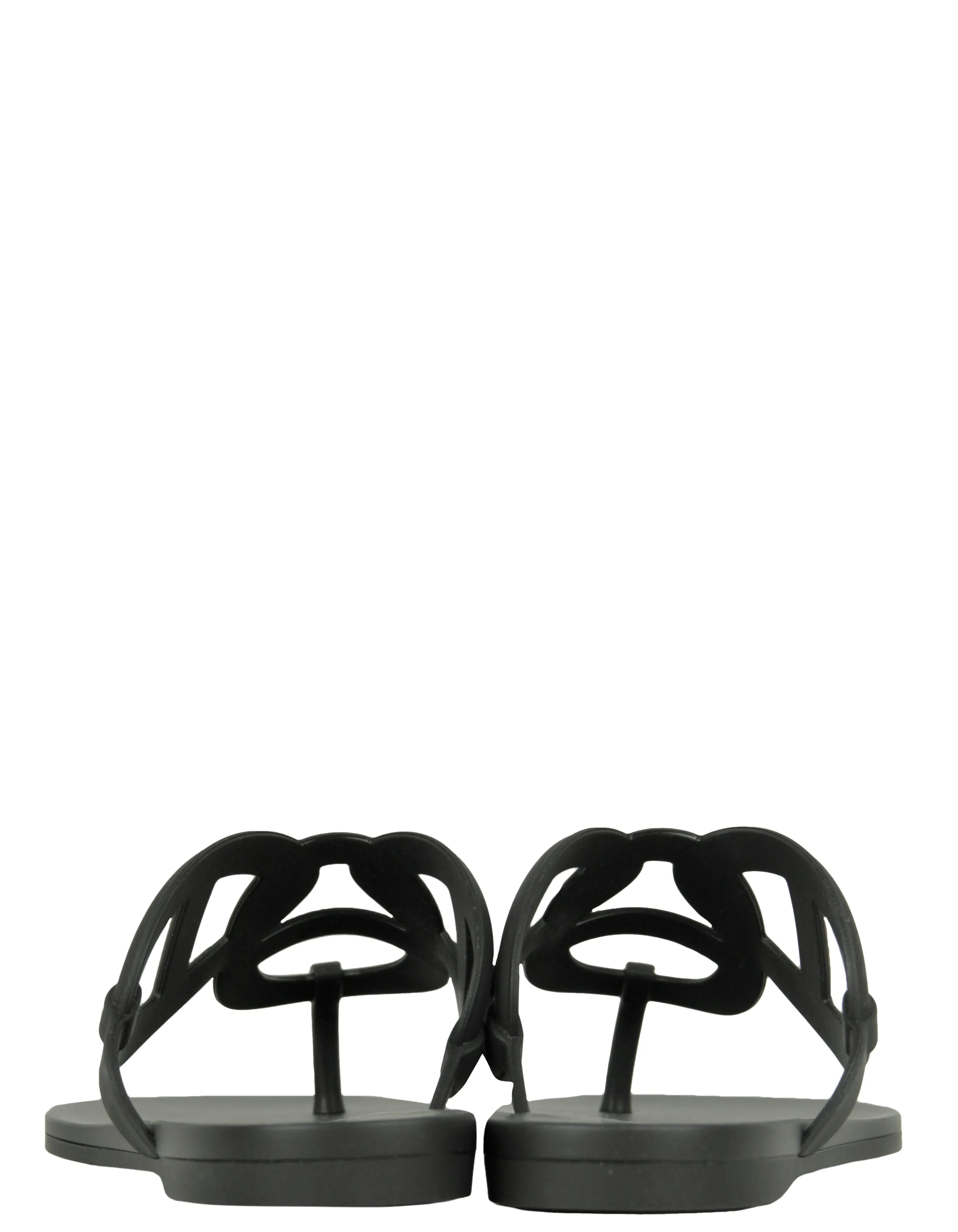 Hermes Black Waterproof TPU Egerie Sandals sz 39