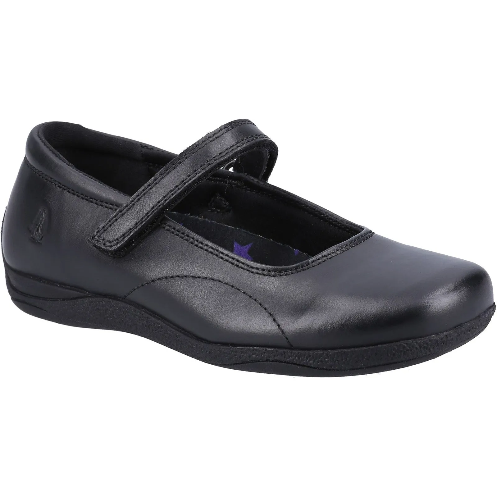 Hush Puppies Girls Aria School Shoes - Black