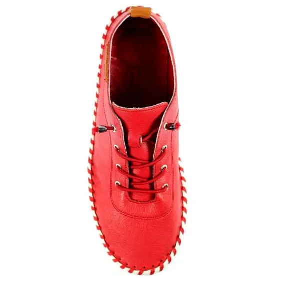 Lunar "St Ives" Red Plimsol