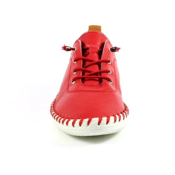 Lunar "St Ives" Red Plimsol