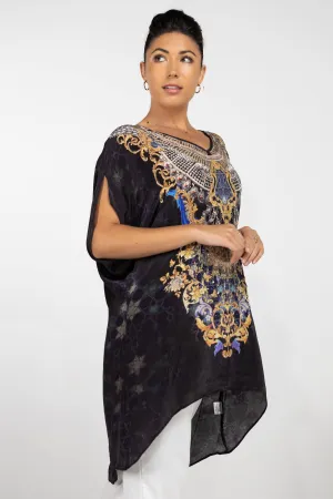 MIDNIGHT IN PARIS -  KAFTAN TUNIC (Longer Style)