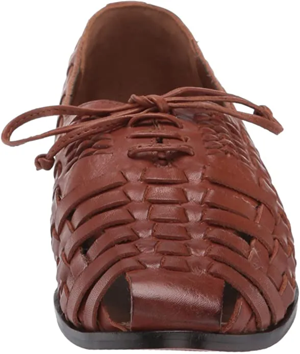 Sam Edelman Rishel Cognac Tan Leather Retro Lace-up Flat Loafer Saddle Oxford