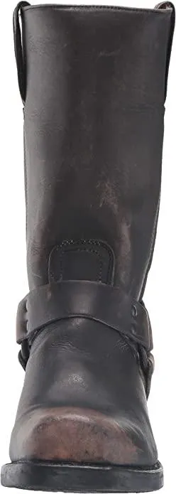 The Frye Company Mens Black Harness 12R Size 9 Oiled Leather Boots